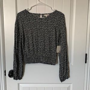 Smocked bottom bubble sleeve